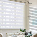 Persiana Roller Enrollable Eclipse zebra dia y noche 100 x 160 cm Color Blanco