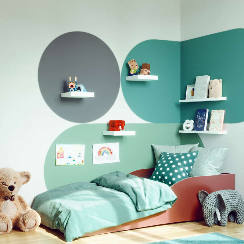 Repisas de pared 23 cm Largo x 23.5 cm Ancho x 38 mm Espesor (1 1/2") color Blanco
