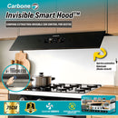 Campana Extractora De Cocina Slim Empotrable Oculta Con Sensor Touchless 200W Y Flujo De 1000 m³/h (75 cm). Extractor Smart Hood. Color Negro