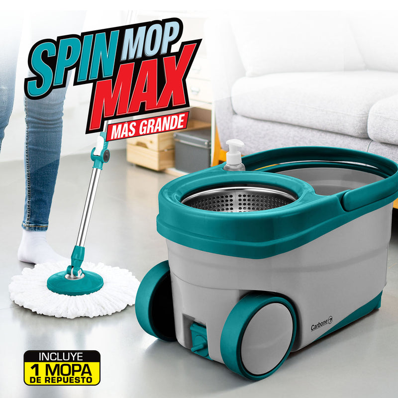 Trapeador Spin & Mop Max con Tina Giratoria de 9 Litros