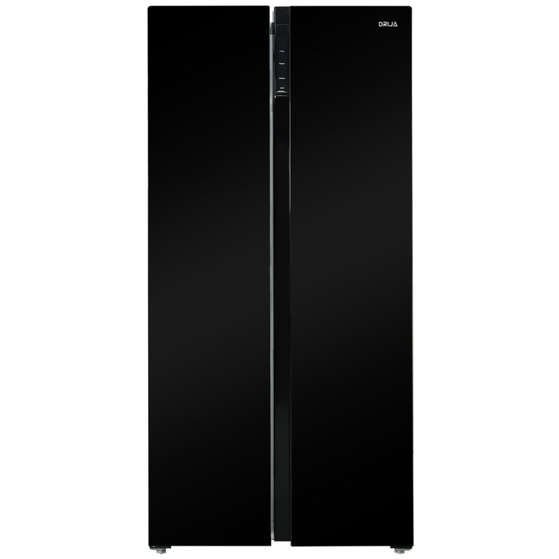 Refrigeradora inverter con fabricador de hielo, 15.4 pies cúbicos. Puertas de espejo negro