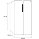 Refrigeradora inverter con fabricador de hielo, 15.4 pies cúbicos. Puertas de espejo negro