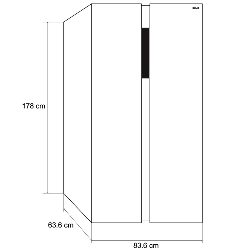 Refrigeradora inverter con fabricador de hielo, 15.4 pies cúbicos. Puertas de espejo negro