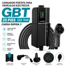 Cargador Para Vehículos Eléctricos GBT Chino 110V-240V 7KW 32A. Estación De Carga EV Con Pantalla LCD, Corriente Ajustable Y Cable De 7.5 M.