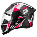 Casco Stealth Solid Brillante Blanco/Rosa Talla M