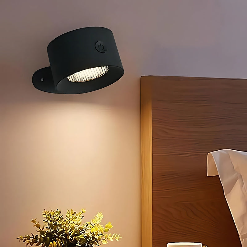 Lámpara de Mesa LED negra RGB. Lámpara de pared ajustable, se adapta a mesas y soporte de pared.