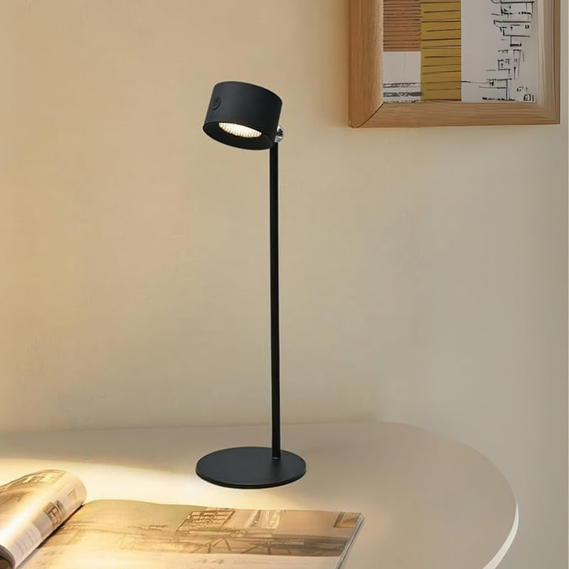 Lámpara de Mesa LED negra RGB. Lámpara de pared ajustable, se adapta a mesas y soporte de pared.