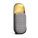 Bocina negra Bluetooth recargable con luz LED cálida 3000K. Speaker Parlante con luces LED.