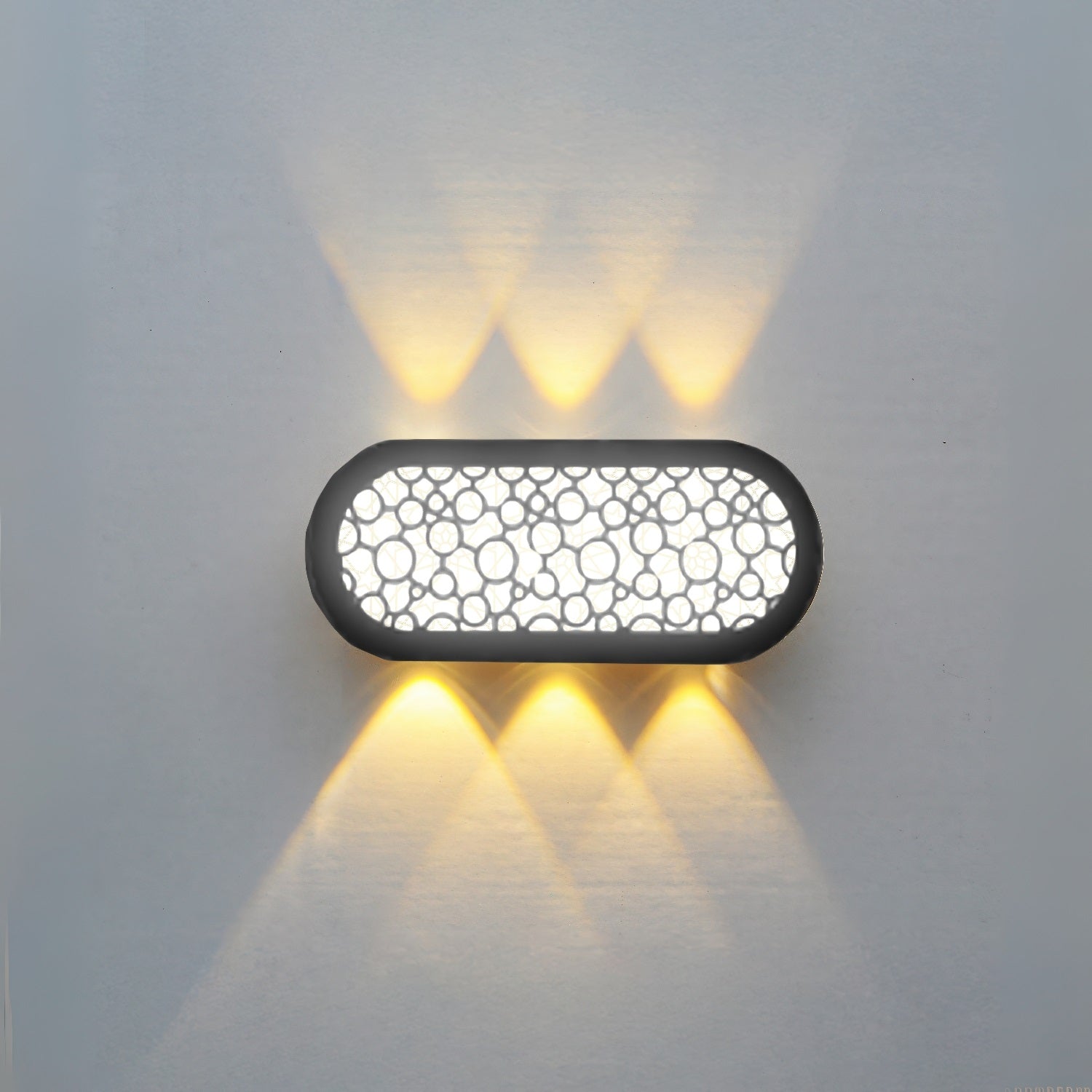 Lámpara de Pared de Exterior  Negra LED 12W, luz cálida de 3000K y 1050 lúmenes.
