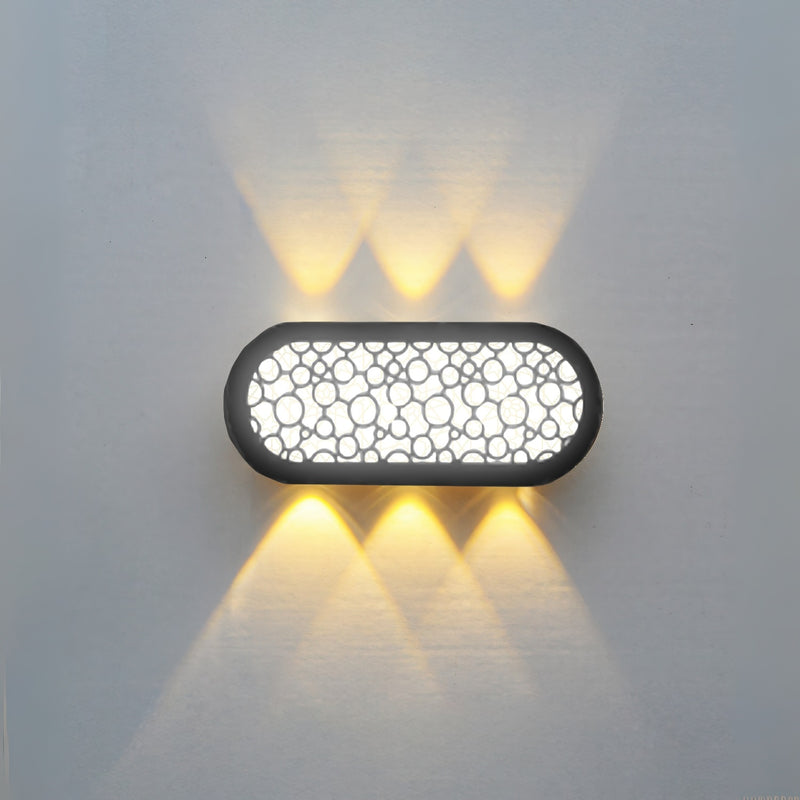 Lámpara de Pared de Exterior  Negra LED 12W, luz cálida de 3000K y 1050 lúmenes.