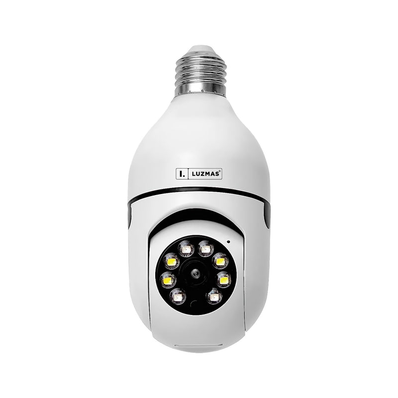 Cámara de Seguridad WiFi Tipo Bombillo socket con Visión Nocturna. Cámara de Videovigilancia con Detección de Movimiento con conexión WiFi.