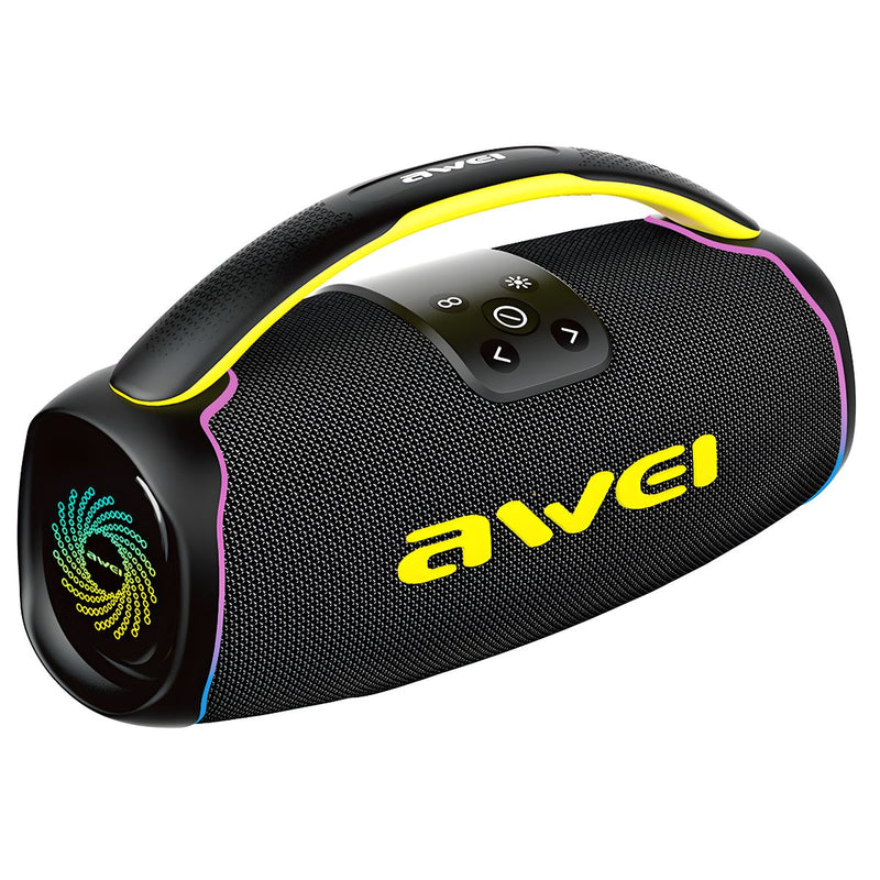 Bocina Bluetooth 5.3 Portátil de 60W. Speaker Parlante Inalámbrico de Alta Potencia. Altavoz Recargable con Resistencia al Agua IPX5 y Función TWS.