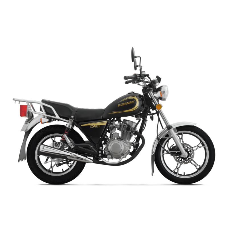 Moto KC150 Keeway Color Negro Motor Monocilindro 4 tiempos, 2 válvulas, Tanque 13.5 L.