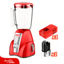 Licuadora Inalámbrica Roja 1.5L 300W 16V 2 Velocidades.Jarra de Vidrio. Incluye Batería y cargador.