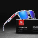 Lentes de Sol Polarizados UV400 Unisex, Protección Antirreflejo para Conducir, Pesca y Actividades al Aire Libre.(Incluye Estuche).Montura Blanca Y Lente Azul Espejo