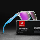 Lentes de Sol Polarizados UV400 Unisex, Protección Antirreflejo para Conducir, Pesca y Actividades al Aire Libre.(Incluye Estuche).Montura Azul Y Lente Magenta Espejo