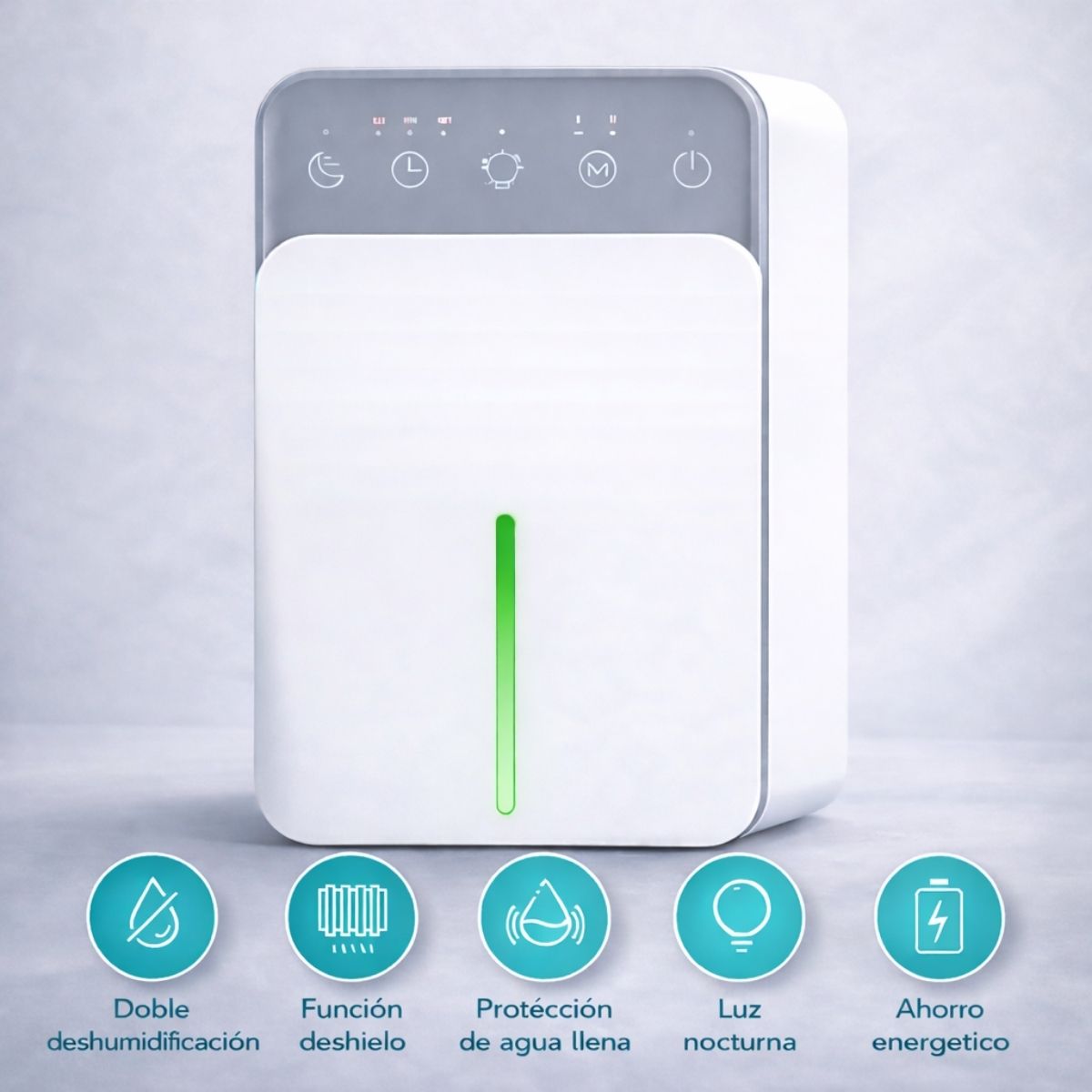 Deshumidificador Eléctrico Multifuncional 1500 ml con Temporizador 6/8/10 h, Apagado Automático, Modo Silencioso y Ahorro de Energía – Ideal para Hogar y Dormitorio