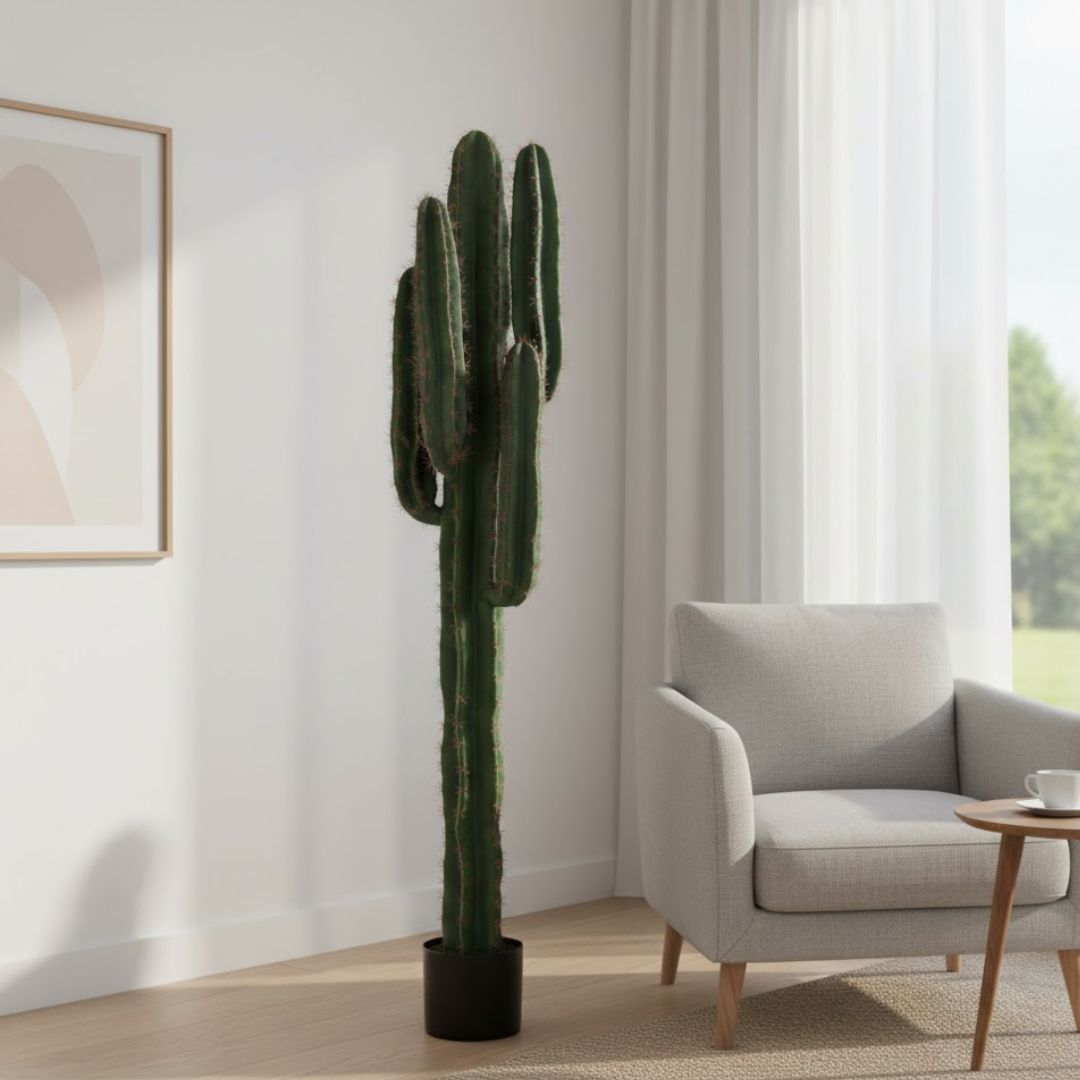Planta Tipo Cactus Columnar Descorativo Para Interior. Cactus Artificial Estilo Desierto 140x17cm.