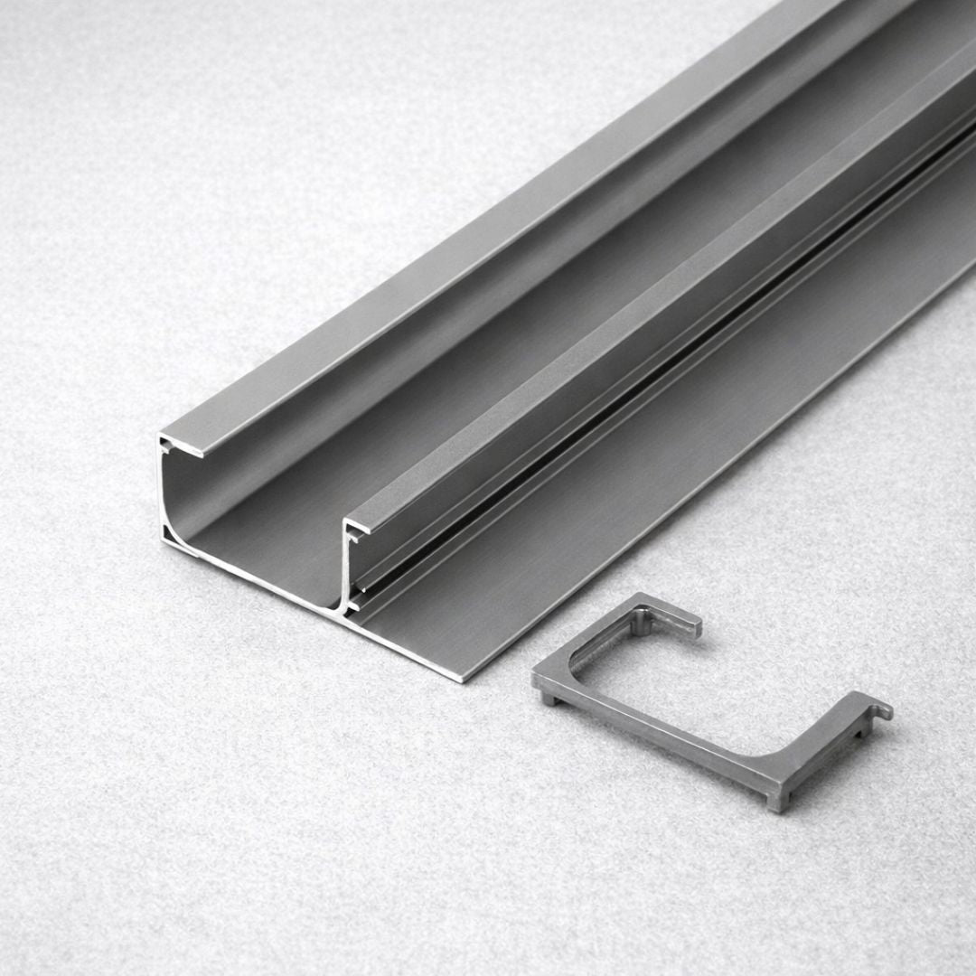 Tapón Lateral de Perfil Tirador Tipo G. Tapa para Jalador de Sellado. Color Gris. Terminal De Perfil Para Muebles Modulares Cocina.