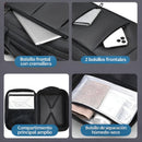 Mochila de Viaje Impermeable Antirrobo para Laptop 15.6”. Backpack Morral con Compartimentos Organizados y de Gran Capacidad. Color Gris.