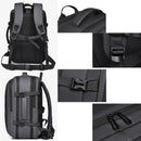 Mochila de Viaje Impermeable Antirrobo para Laptop 15.6”. Backpack Morral con Compartimentos Organizados y de Gran Capacidad. Color Gris.