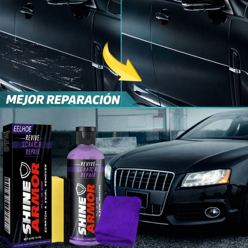 Removedor de Rayones para Auto All-in-One Ideal Para Detailing. Reparador de Pintura con Esponja y Paño de Pulido. Pasta Para Pulir Y Eliminar Rayones De Carros
