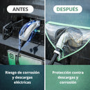 Protector Impermeable para Puerto de Carga de Auto Eléctrico. Cubierta Antilluvia Magnética de PVC. Funda Contra Agua y Polvo Para Carro. Color Verde