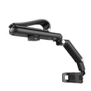 Soporte para Celular de Auto en Parasol Ajustable 360°. Brazo Articulado Plegable Compatible con Smartphones. Color Gris