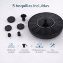 Fuente Solar Flotante para Estanques y Piscinas 6.3” (16cm). Fuente de Agua para Jardín con Panel Solar. Decoración para Pájaros, Lagos y Albercas