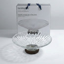 Frutero de Vidrio con Base Elevada Estilo Clásico. Centro de Mesa Elegante para Frutas, Postres y Decoración 9.8” (25cm)