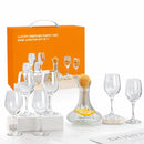 Decantador De Vino de Vidrio Elegante Con Copas (Set de 7 piezas). Jarra De Vidrio (1L) Y Copas.