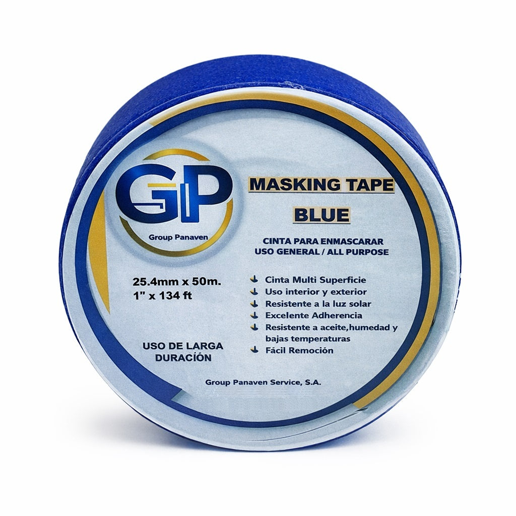 Cinta masking tape 1” color azul