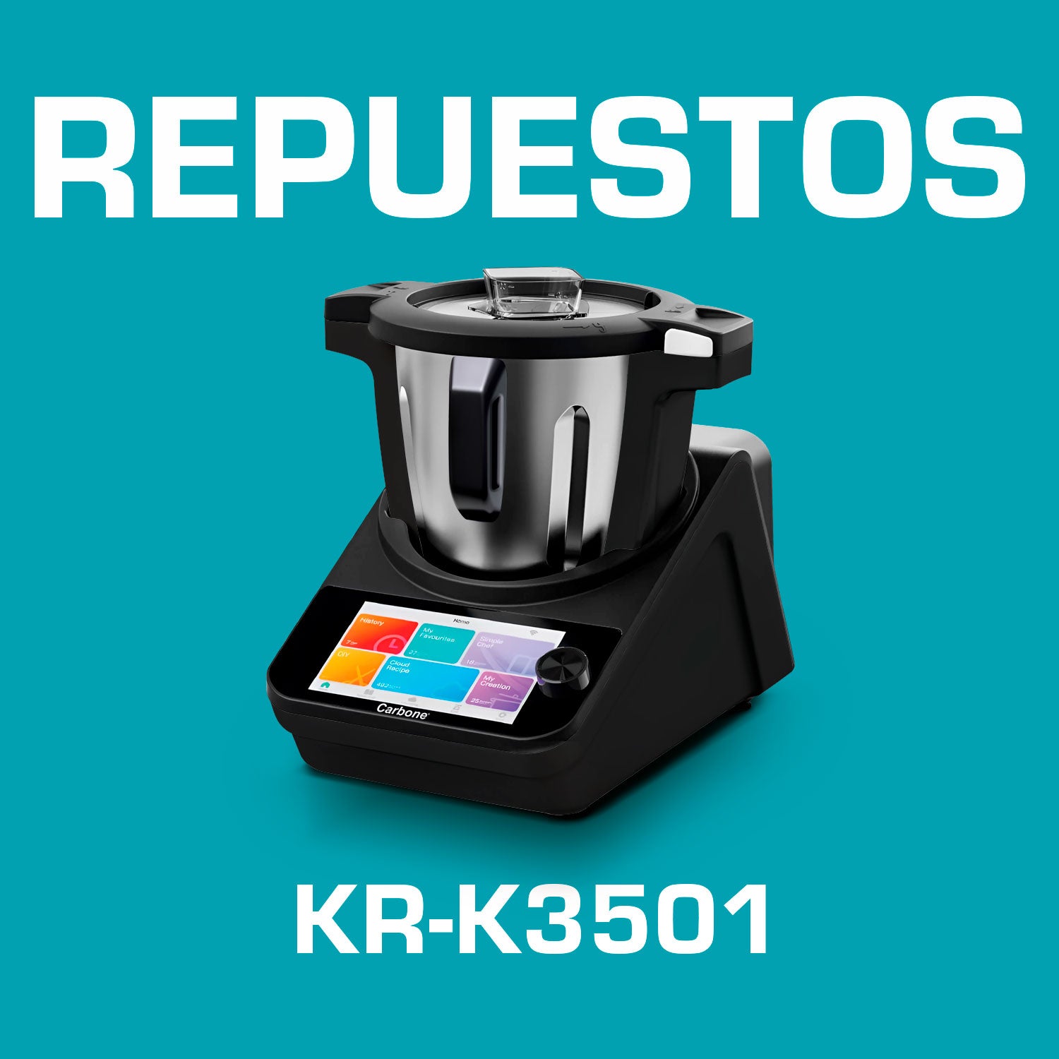 Repuestos de Robot De Cocina Inteligente 3L Robot Chef Carbone 30 En 1.