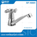 Grifo de Lavamanos Cromado Brillante. Pluma Llave Individual de Baño.