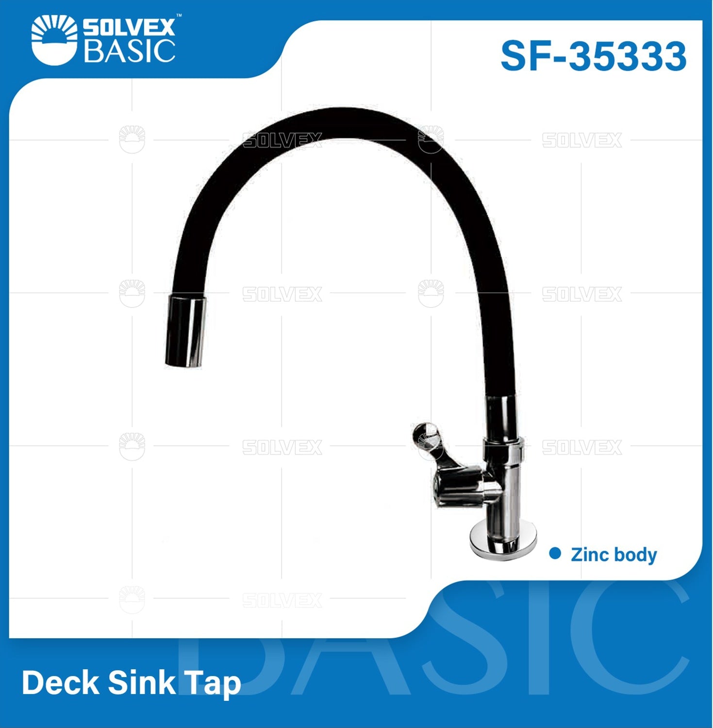 Grifo de Cocina Cromado con Cuello Flexible Negro. Pluma Llave Individual de Agua Fría para fregador.