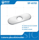 Cobertor Para Llave De Fregador 16 cm. Placa para grifo de acero inoxidable. Acabado cromado brillante.