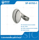 Tapón de acero inoxidable 45 mm. Tapa Cubre orificios en fregador o lavamanos. Acabado satinado.