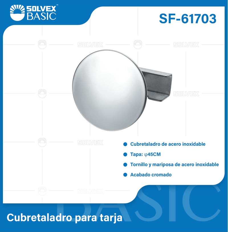 Tapón de acero inoxidable 45 mm. Tapa Cubre orificios en fregador o lavamanos.