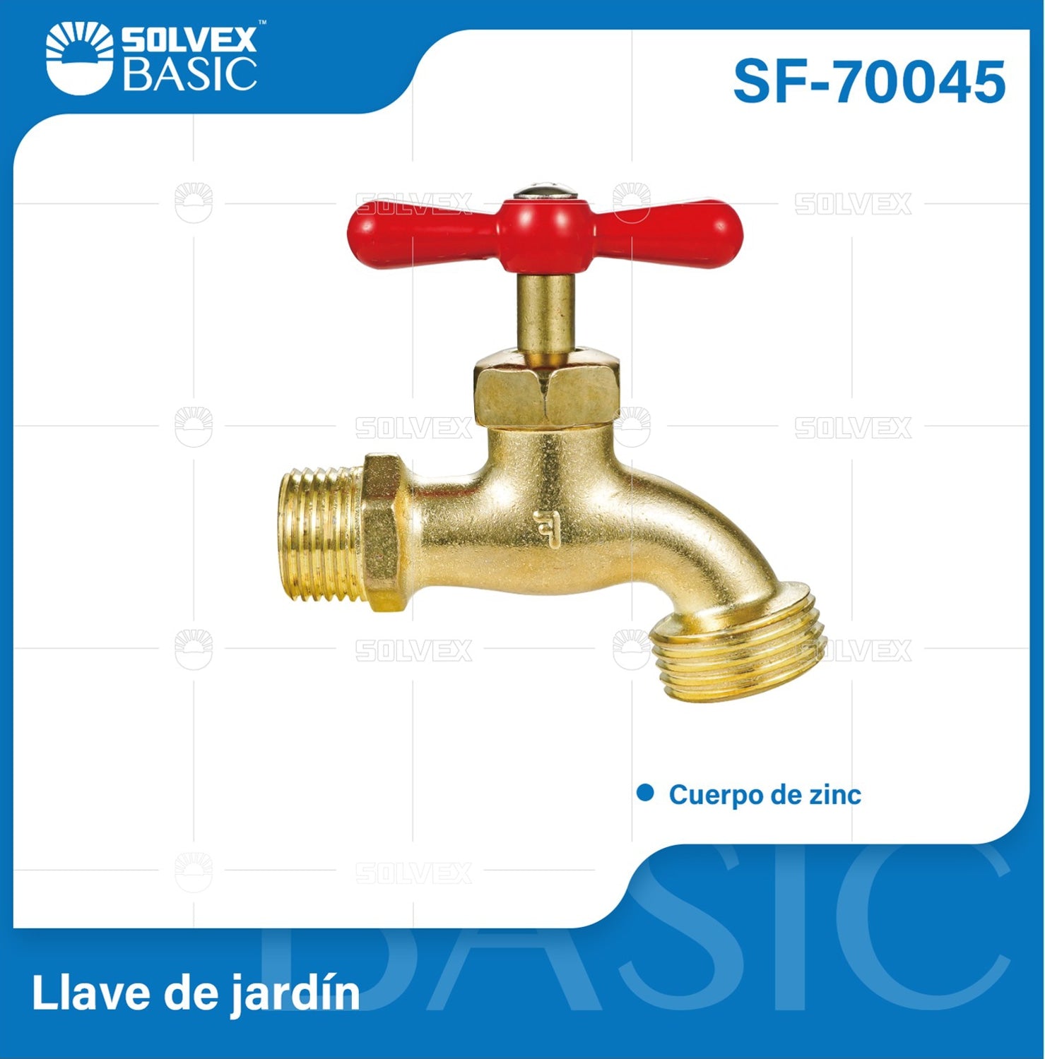 Llave de Agua con Rosca para Manguera 1/2" y 3/4". Pluma Grifo para Uso en Jardín y Tomas de Agua.