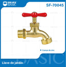 Llave de Agua con Rosca para Manguera 1/2" y 3/4". Pluma Grifo para Uso en Jardín y Tomas de Agua.