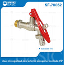 Llave de Agua para Jardín 1/2". Pluma grifo Con Seguro para Candado y Conector de Manguera.