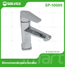 Llave de Lavamanos Individual. Grifo para Lavabo de zinc cromado brillante. Pluma para Agua Fría y Caliente.