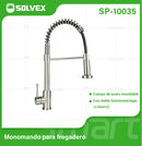 Grifo de fregador con Rociador Extraíble y Doble Función (Riego o Chorro). Pluma Llave Mezcladora para Cocina.
