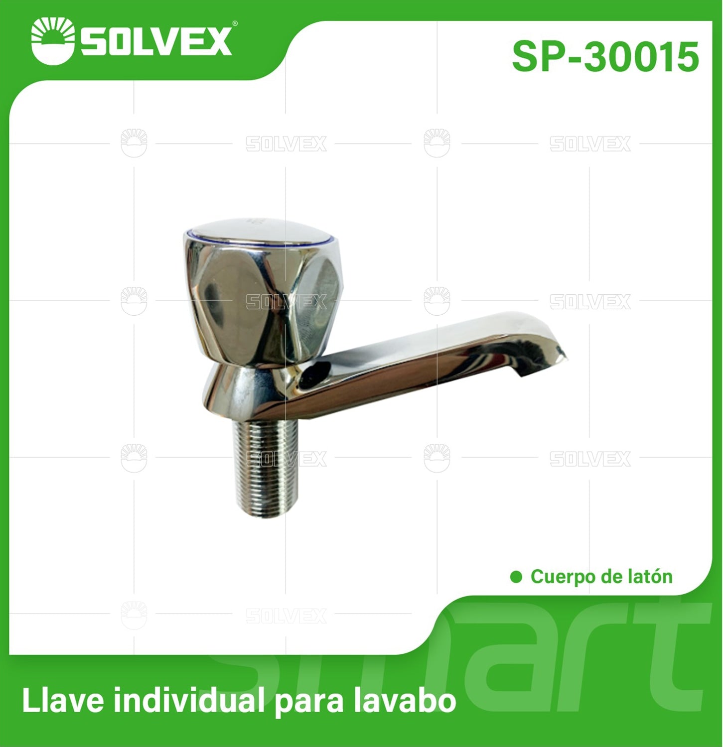 Llave individual para lavabo de latón cromado. Pluma Grifo de baño corto con manija hexagonal y cartucho de latón.