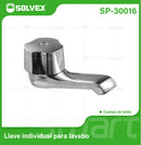 Llave individual para lavamanos de latón cromado. Pluma Grifo de baño con manija redonda.