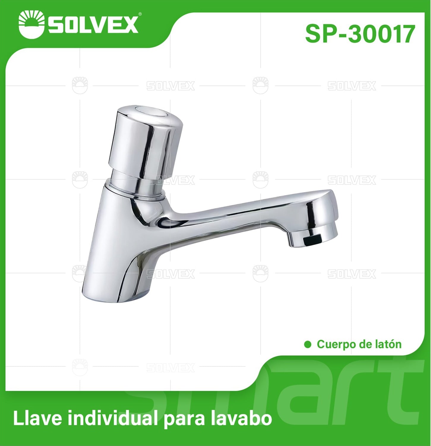 Grifo para lavamanos de latón cromado tipo pulsador. Pluma Llave individual de baño con cierre automático.
