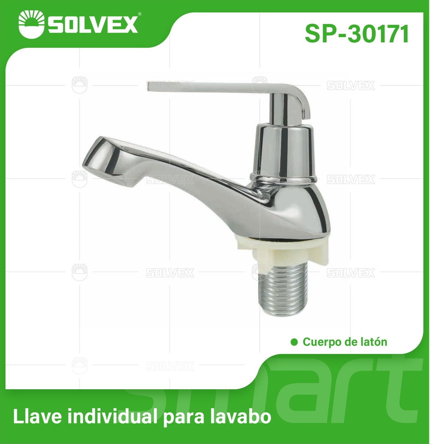Llave individual para lavabo de latón cromado. Pluma Grifo de baño con mango de zinc y cartucho de latón para agua fría.
