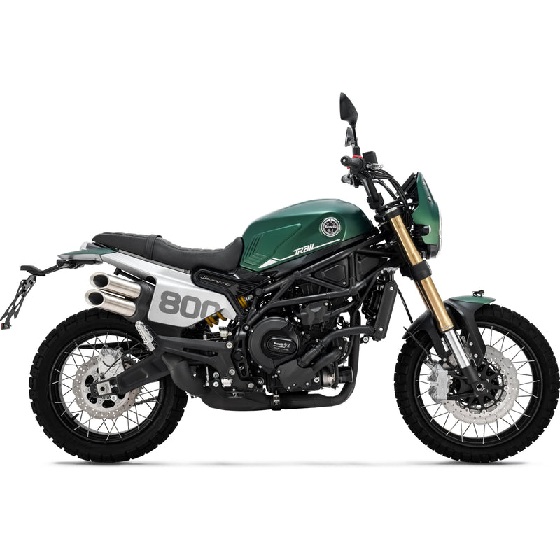 Benelli Leoncino Trail 800. 754cc. Color Verde. Motor Bicilindrico enfriado por liquido. 2 Cilindros