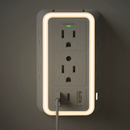 Regleta de Enchufes para Pared Carbone con Protector de Sobretensiones y USB mas 6 enchufes