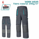 Pantalones de Trabajo con material reflectante y bolsillos. Talla L Color Gris